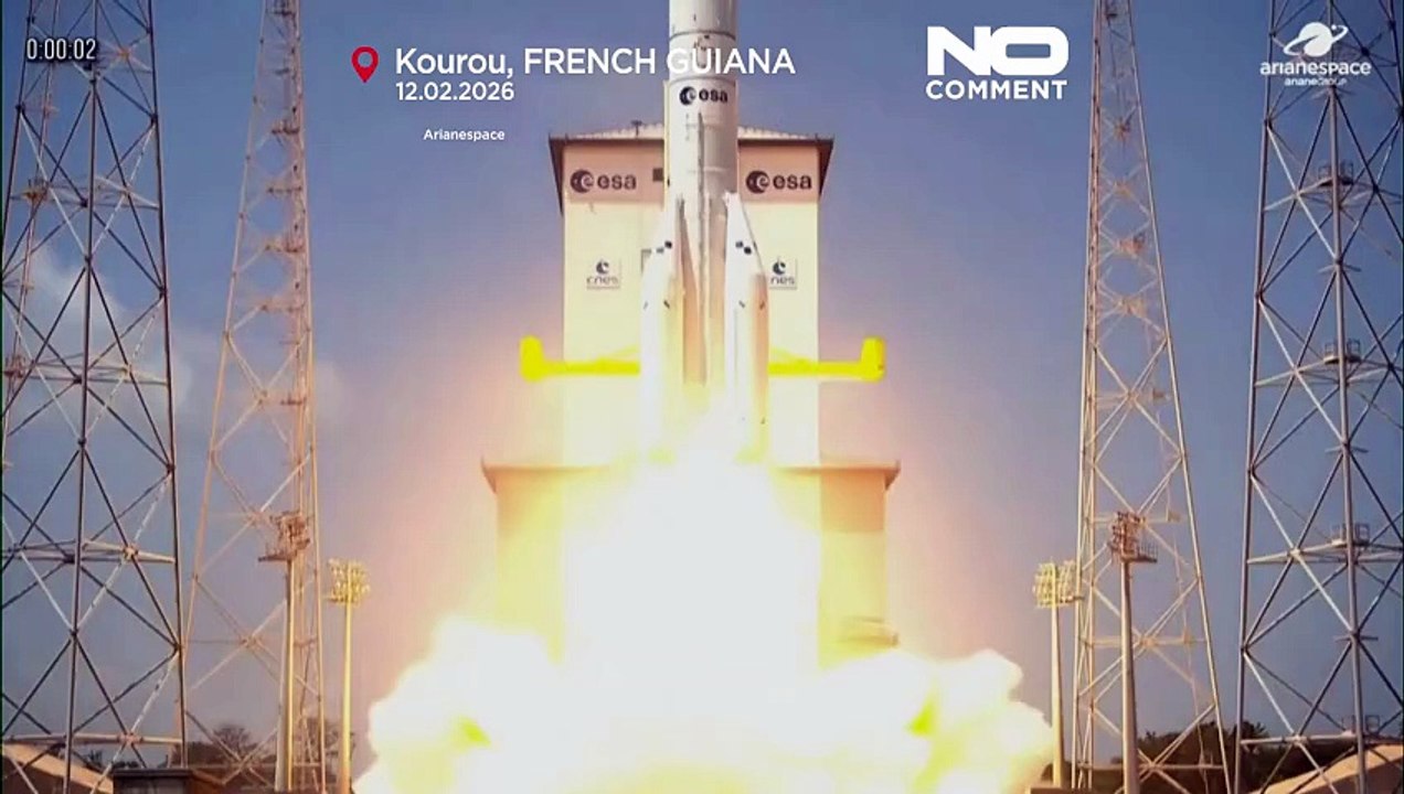 Europe’s most powerful rocket Ariane 64 launches carrying Amazon satellites
