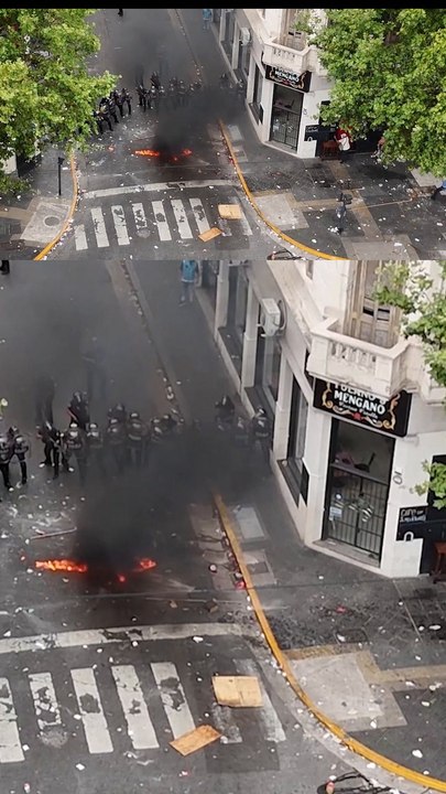 Explosive clashes in Argentina during labor reform protest