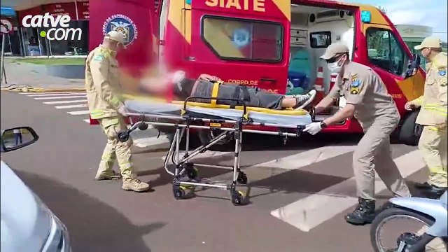 Motociclista fica ferida após batida no Centro de Toledo