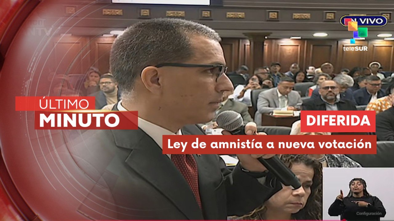 Parlamento venezolano difiere segunda discusión de Ley de Amnistía