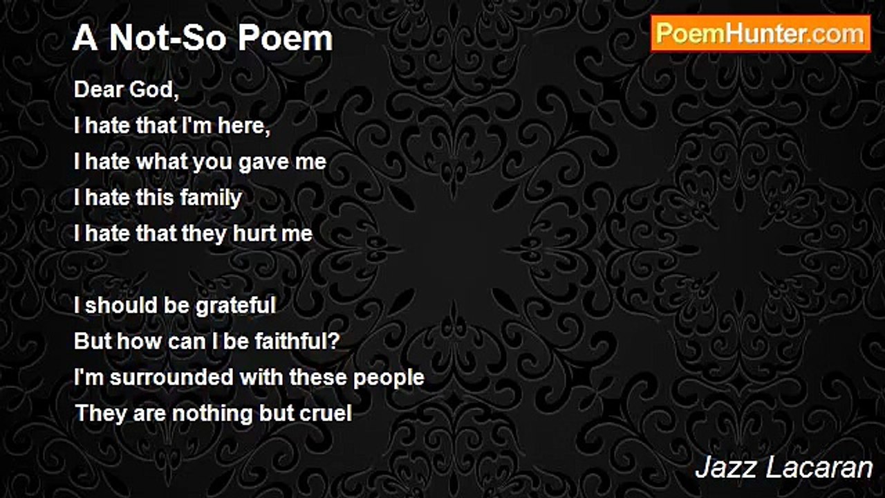 Jazz Lacaran - A Not-So Poem