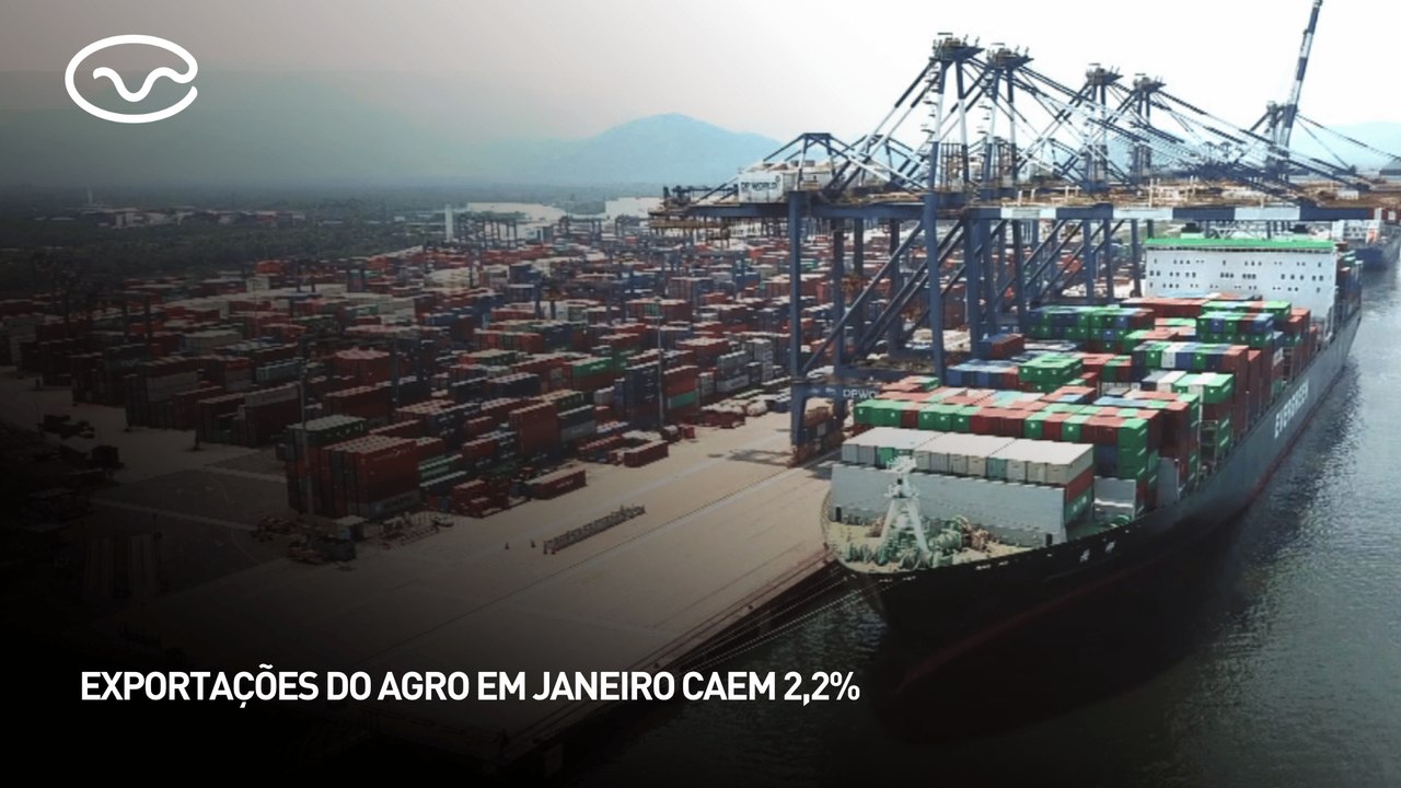 Exportações do agro em janeiro caem 2,2%