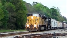 NS Ex-UP SD90MAC Leading NS 373 in Dover, GA 3_30_16 - csxnstrainman (1080p, h264)