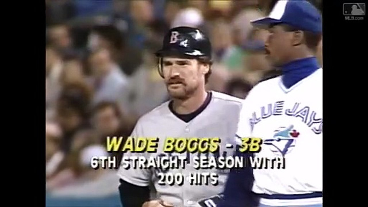 In his sixth consecutive season, Wade Boggs (BOS) reaches the 200-hit plateau (9/20/88)