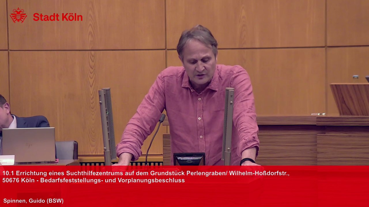BSW Köln Ratssitzung - Suchthilfezentrum Innenstadt