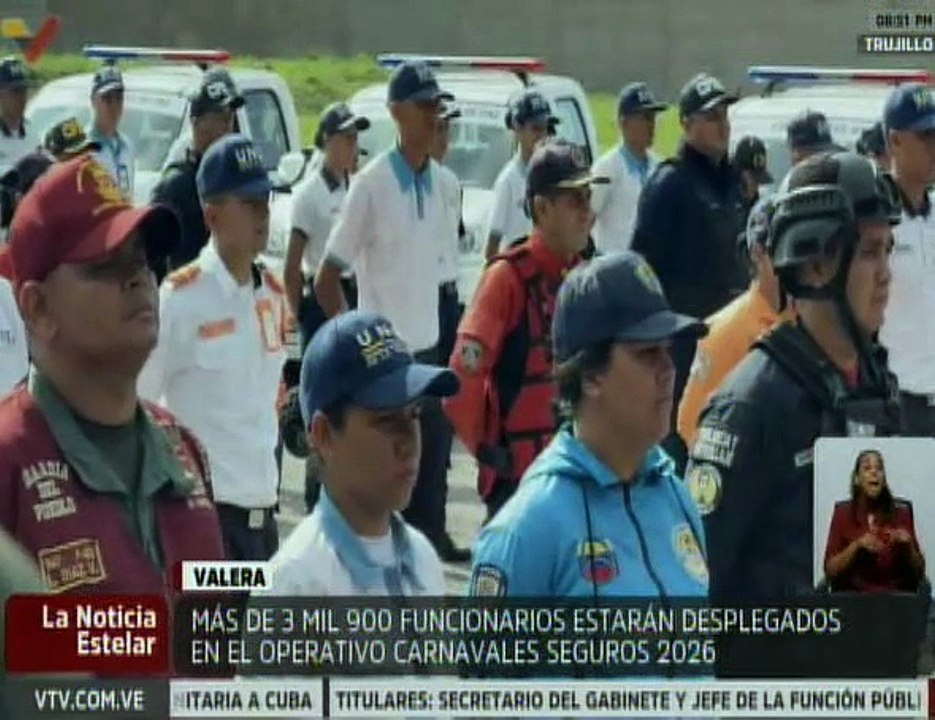 Trujillo | Más de 3 mil 900 funcionarios de seguridad resguardarán los Carnavales 2026