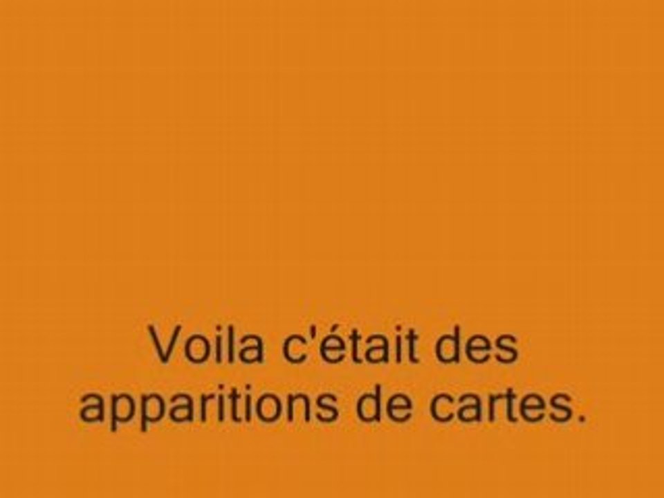 Apparition de cartes