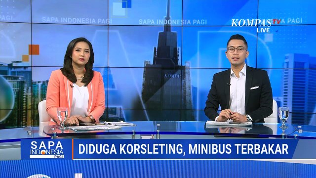 Minibus Terbakar di Jalan Trans Sulawesi Polewali Mandar, Sopir Alami Luka Bakar