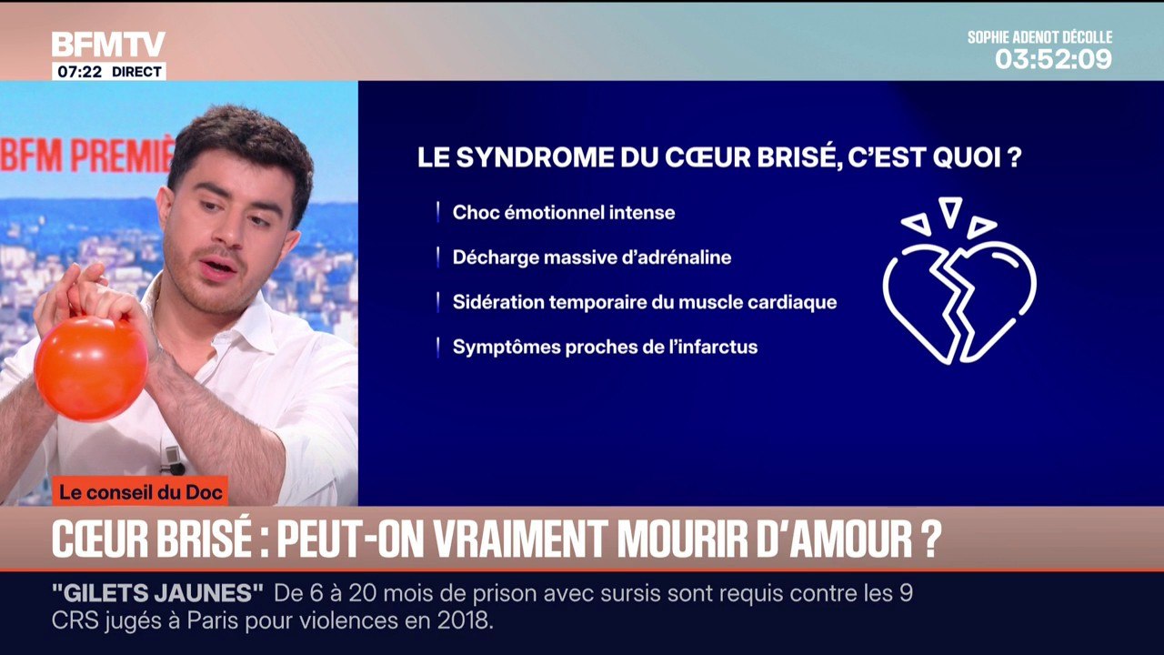 LE CONSEIL DU DOC - peut-on vraiment mourir d'un chagrin d'amour?