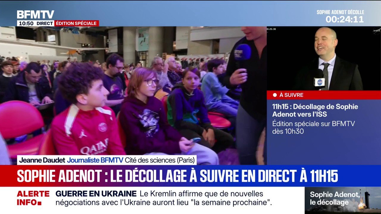 "J'espère que tout va bien se passer": des spectateurs vont assister au décollage de Sophie Adenot vers l'ISS à la Cité des sciences