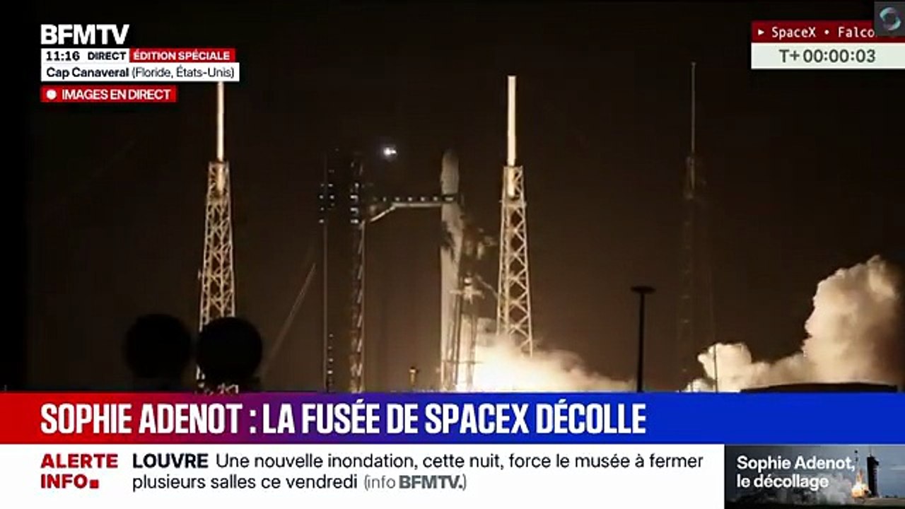 Space X: Regardez les images du décollage de la fusée, avec à son bord la Française Sophie Adenot, vers la Station spatiale internationale - VIDEO