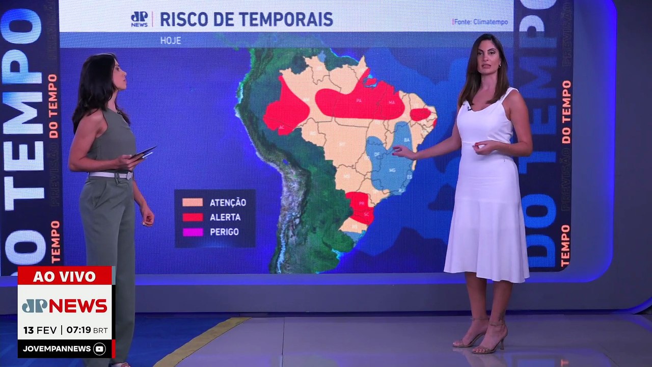 Previsão do Tempo: Sul do Brasil tem alerta par...