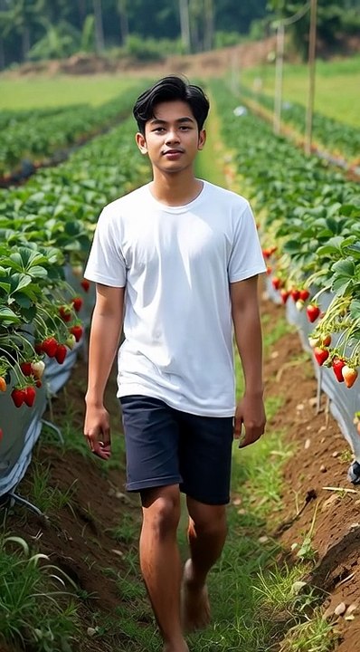 berjalan di kebun