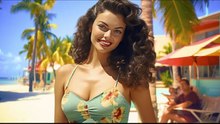 1940s USA - Days At The Beach - Real Photos Colorized