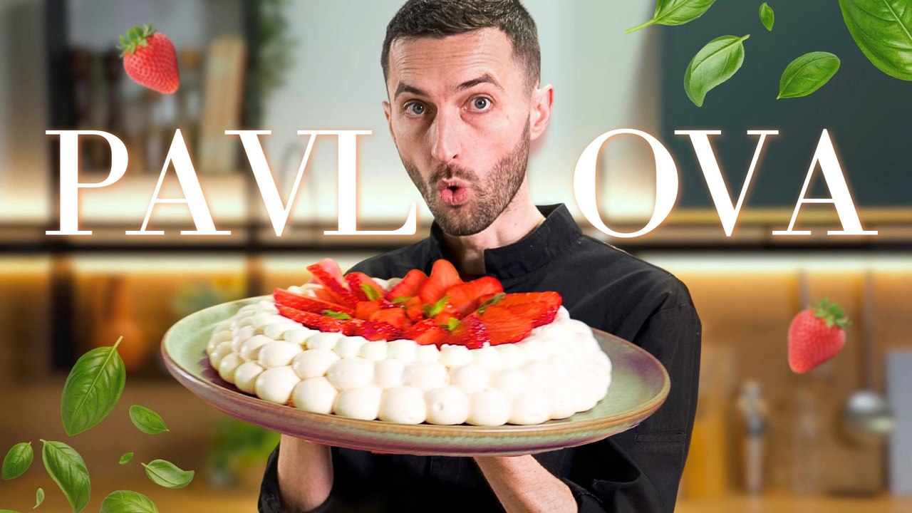 pavlova fraises basilic