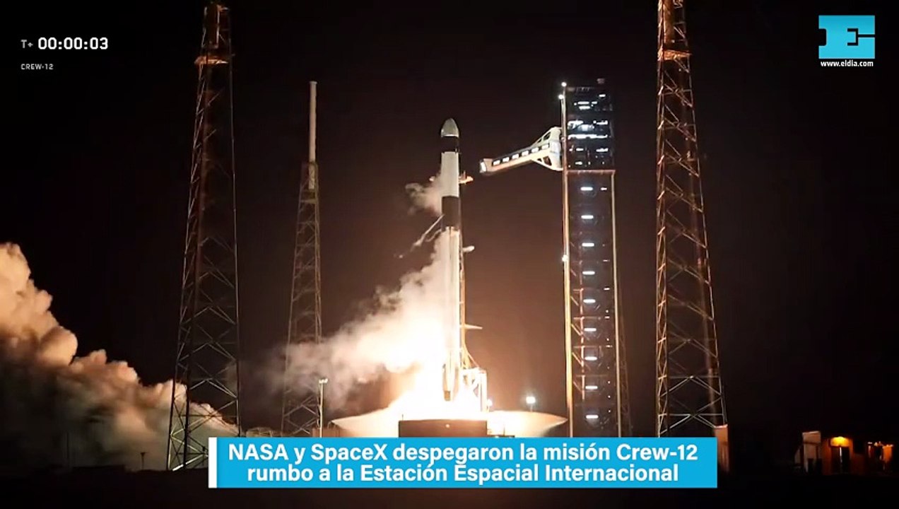NASA y SpaceX despegaron la misión Crew-12 rumbo a la Estación Espacial Internacional