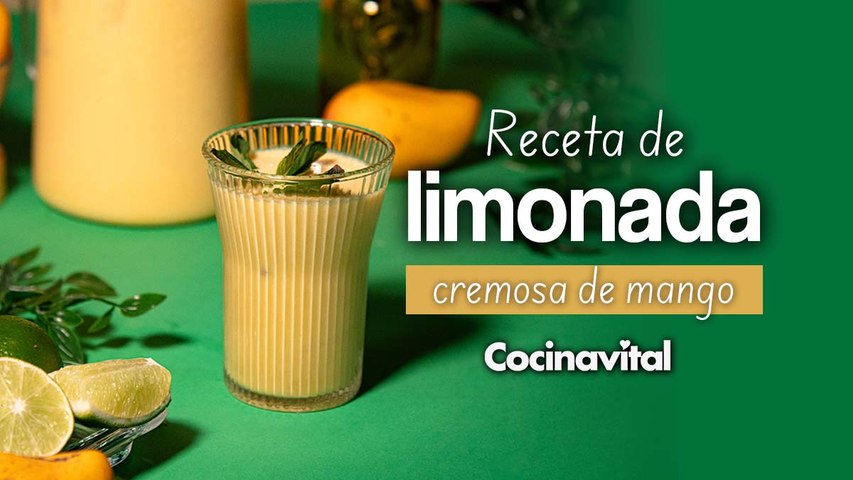 Receta de limonada cremosa de mango ¡en 10 minutos!