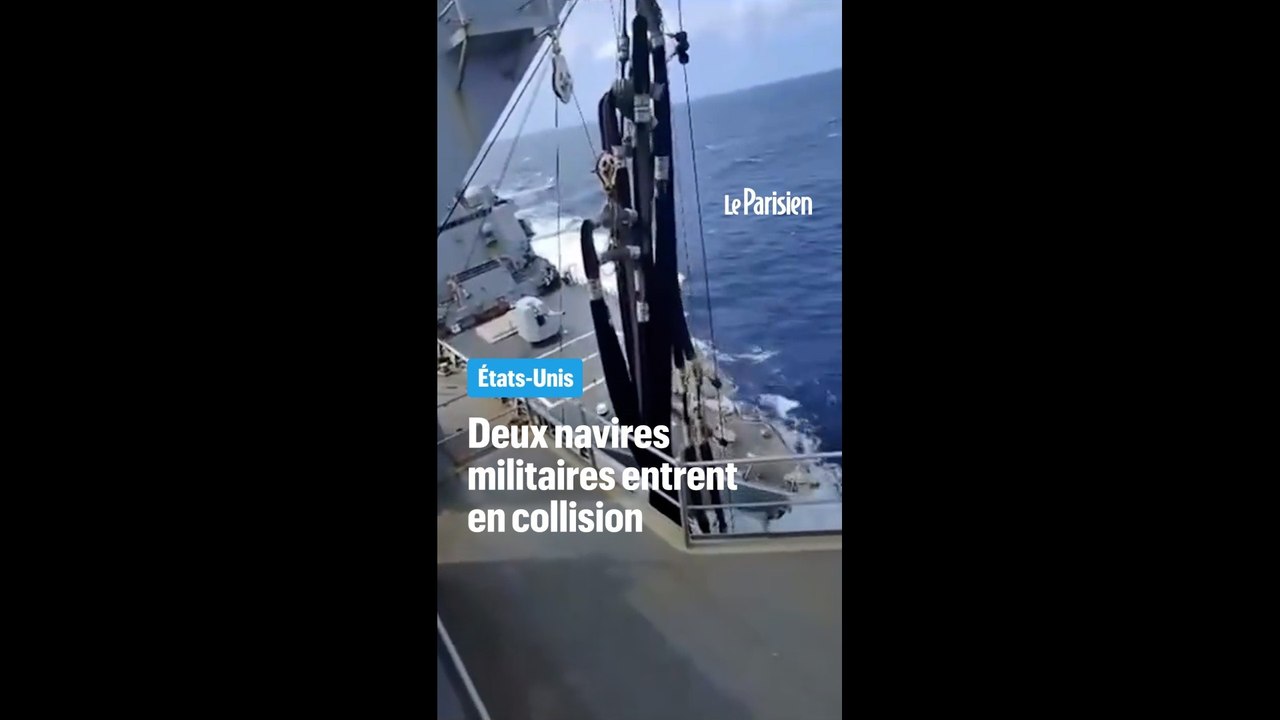 En pleine mer, deux navires militaires américains entrent en collision