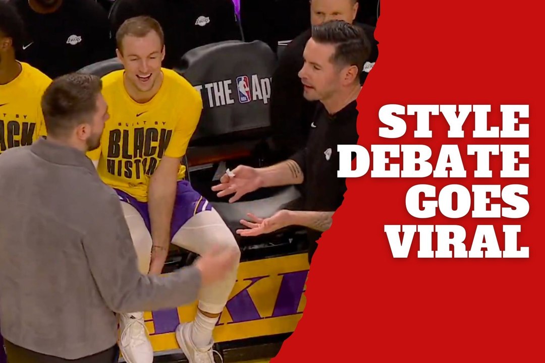 Luka Doncic hilariously shuts down JJ Redick over his jacket during Lakers timeout