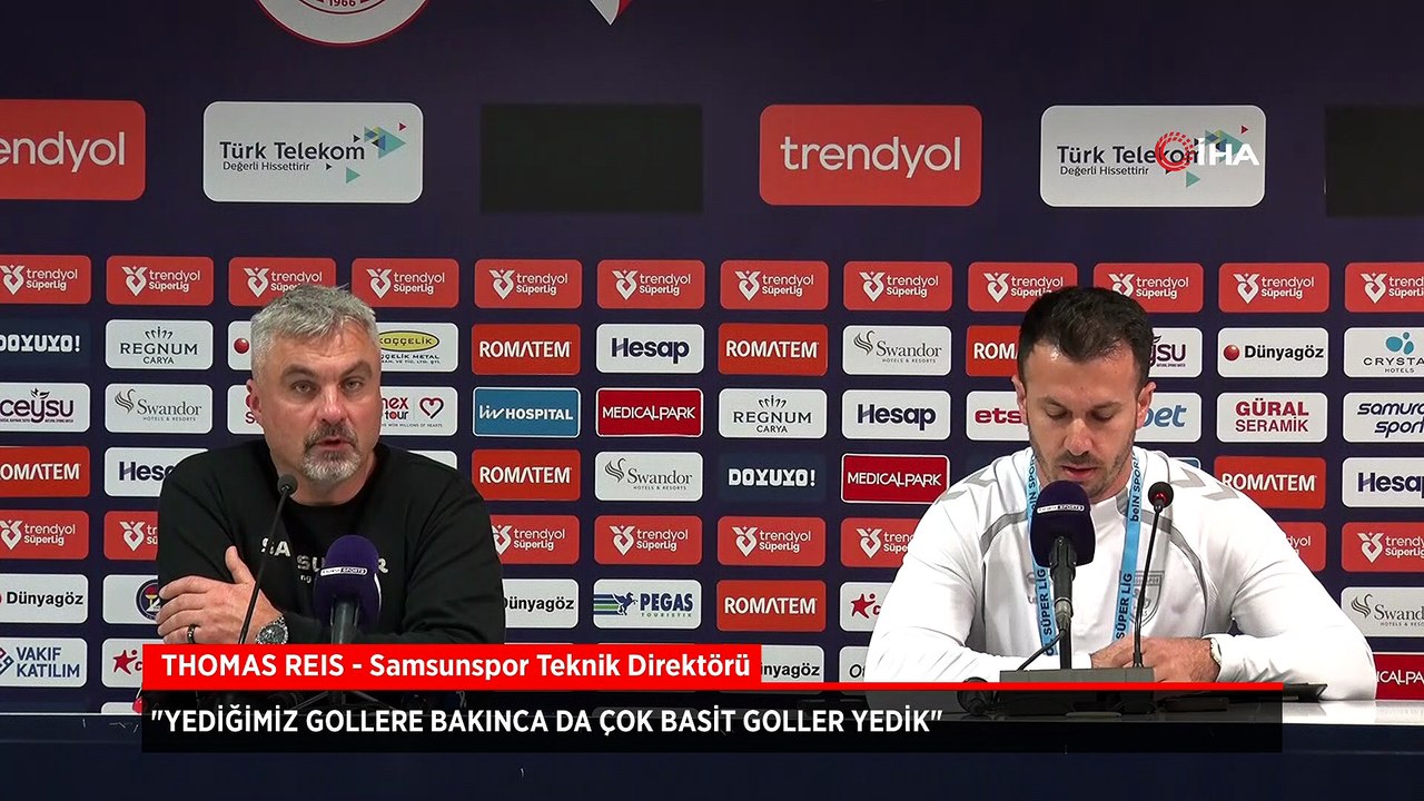 Samsunspor Teknik Direktörü Thomas Reis: Hayal kırıklığı yaşıyorum