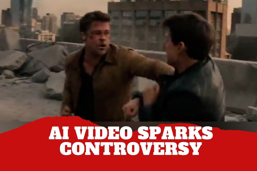 Rooftop AI fight between Tom Cruise and Brad Pitt sparks global controversy