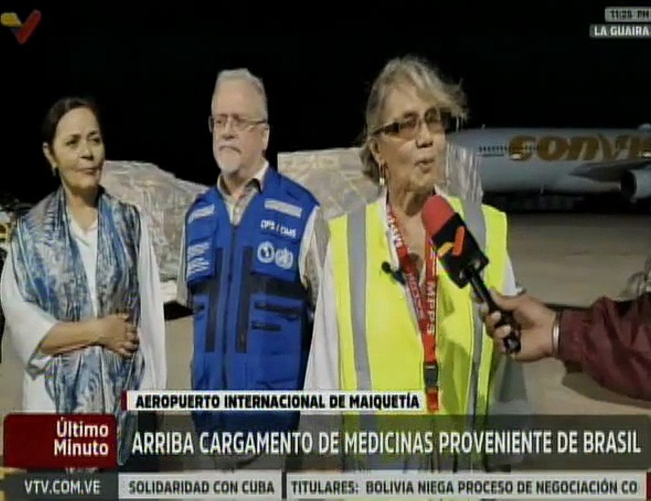 Arribó a Venezuela un nuevo cargamento de medicinas provenientes de Brasil para reforzar la salud