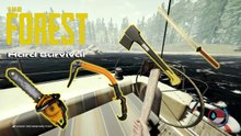 Snatching Modern Axe, Katana, Chainsaw and Climbing Axe on day 4 | The Forest Hard Survival