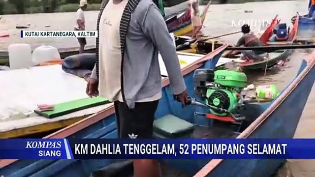Diduga Kelebihan Muatan, ini Detik-Detik Kapal KM Dahlia F3 Oleng dan Tenggelam di Kutai Kartanegara