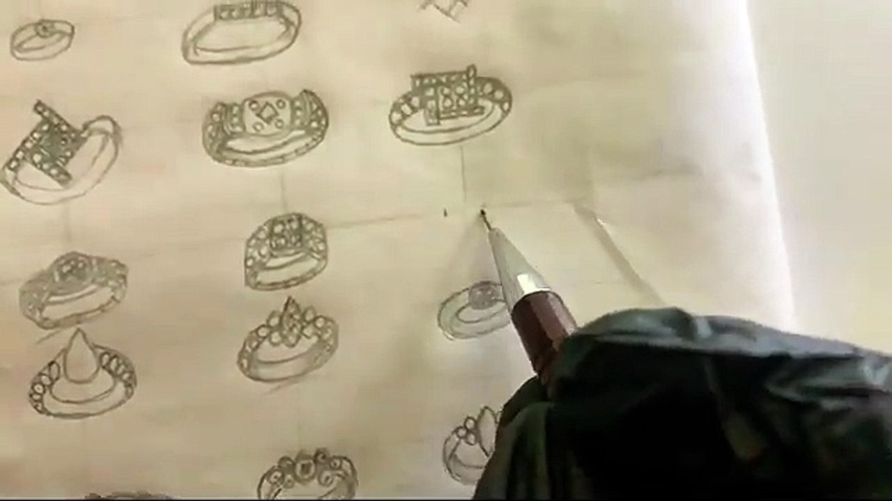 How to Draw a Diamond Ring | Jewelry Ring Sketch Step by Step | Jewelry Design Drawing