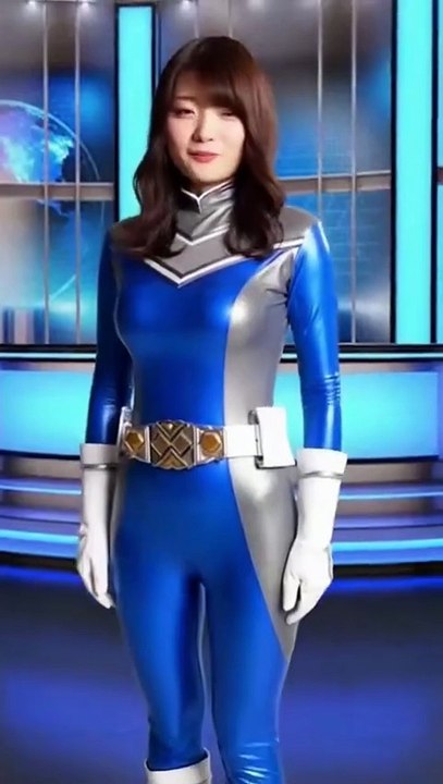 戦隊ヒーロー番組が終了しましたので.“As the Super Sentai Series program comes to an end...”  #AI #女子アナ #アナウンサー #コスプレ