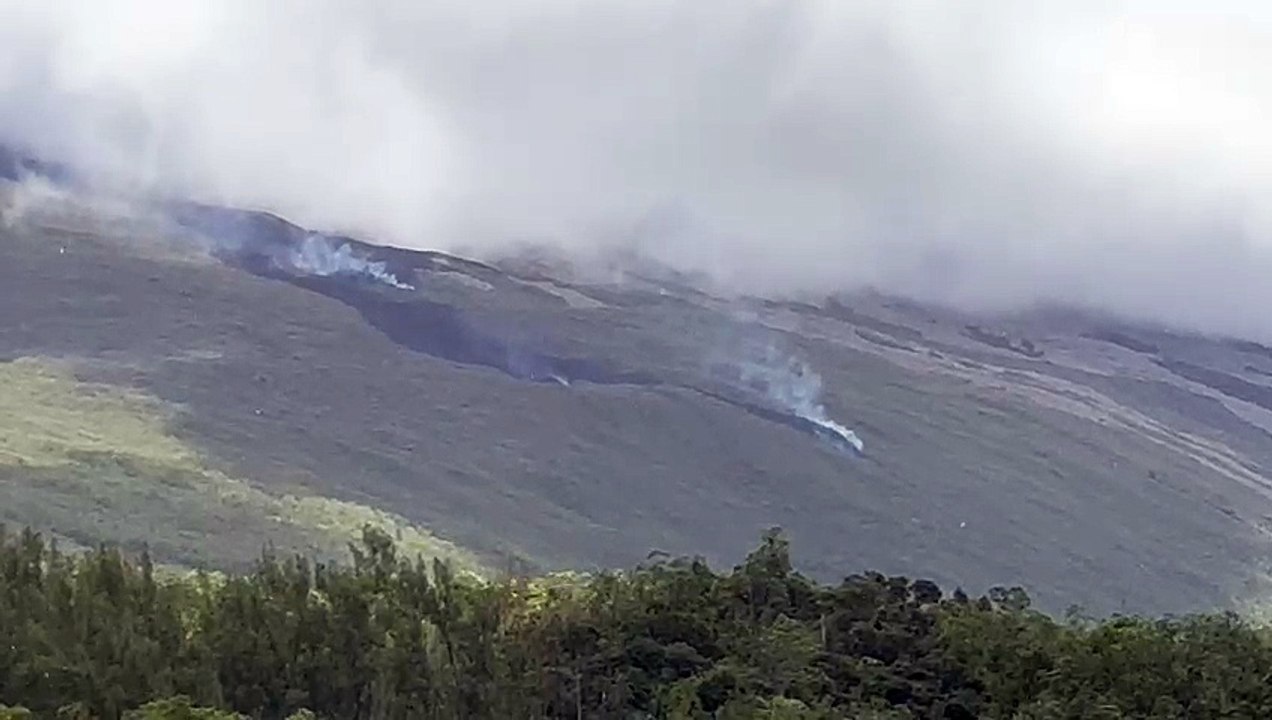 L'éruption visible de la route des laves