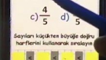 Kesirlerde Sıralama – 5. Sınıf Matematik #Shorts