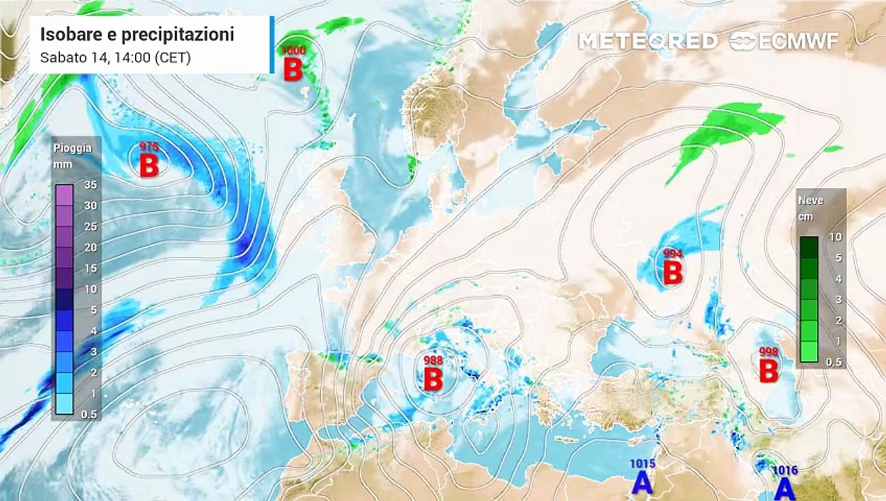 Nuove perturbazioni e nuovo vortice ciclonico nella prossima settimana post San Valentino