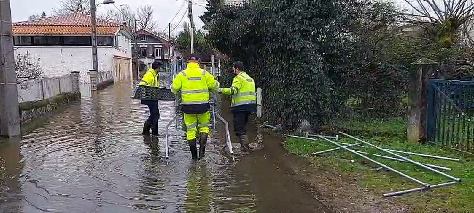 Inondations en Sud-Gironde : le ruisseau Le Brion déborde à Langon