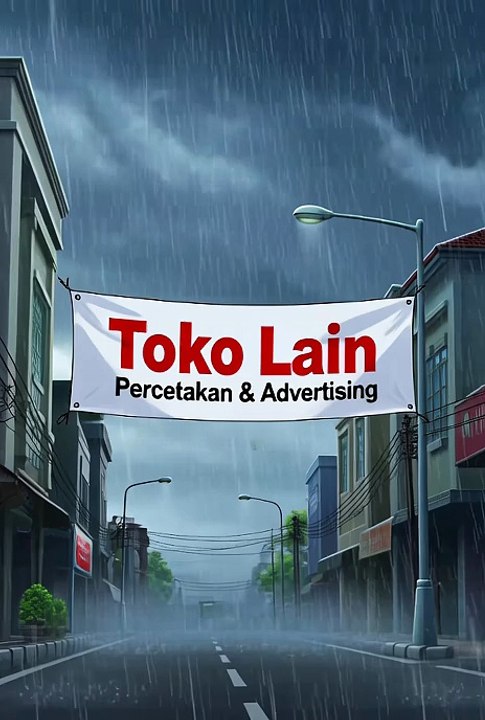 Ujian Tahan Cuaca PAW (Percetakan Advertising Warahmah) Percetakan Kendari