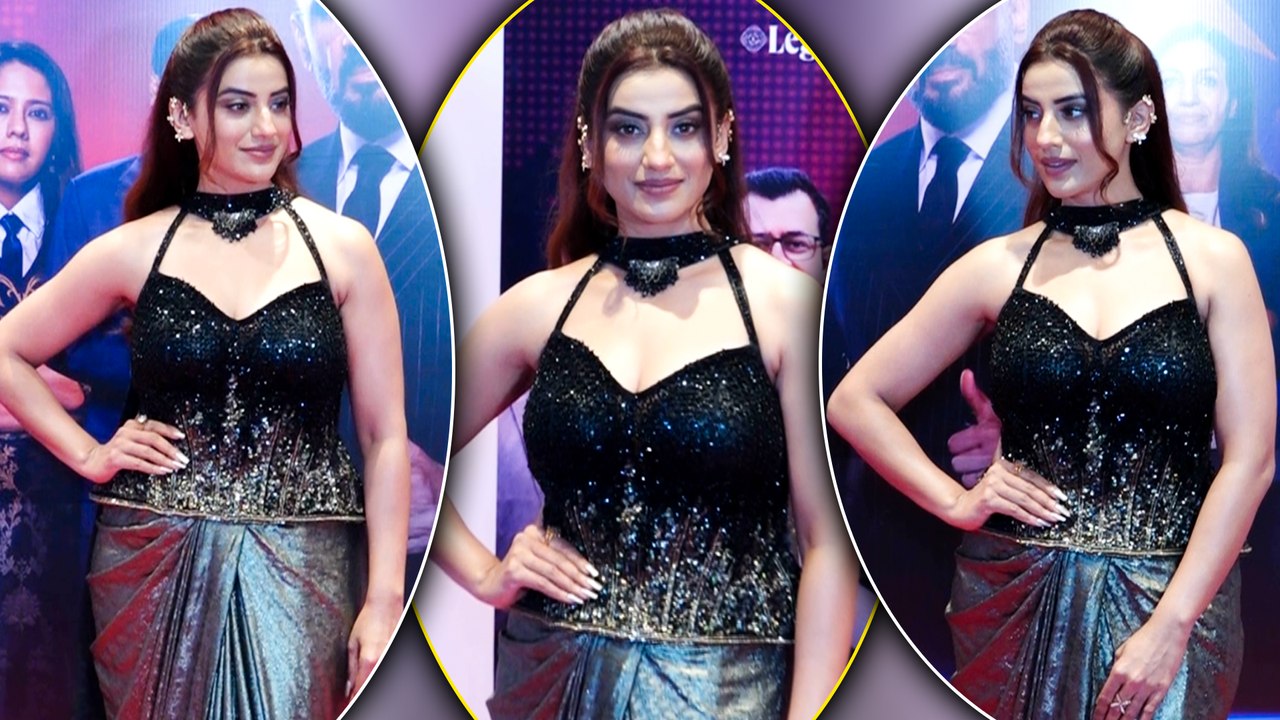 Bharat Ke Super Founders: Bhojpuri Beauty Akshara Singh's Bling Black Look | 100 Crores Milestone Party