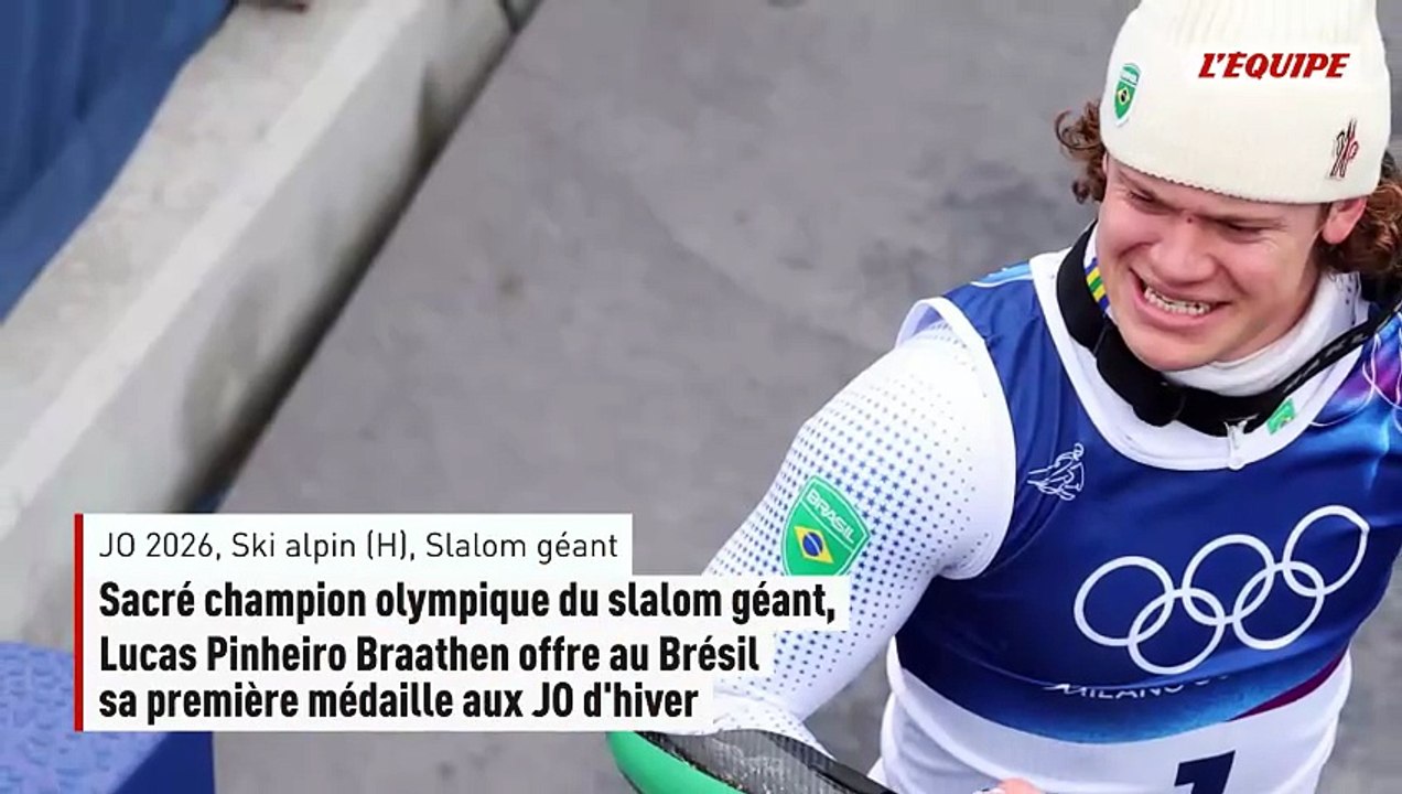 Sacré champion olympique du slalom géant, Lucas Pinheiro Braathen offre au Brésil sa première médaille aux JO d'hiver - JO 2026 - Ski alpin (H) - Slalom géant
