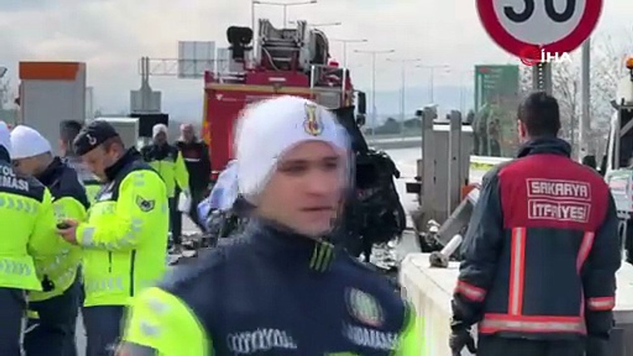 Yine Kuzey Marmara Otoyolu yine aynı şekilde korkunç bir kaza!