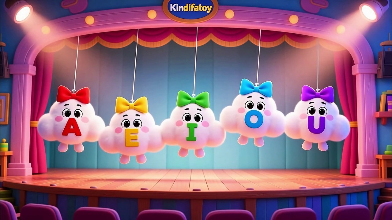 Las Nubes de las Vocales - Kindifatoy en Español | A E I O U