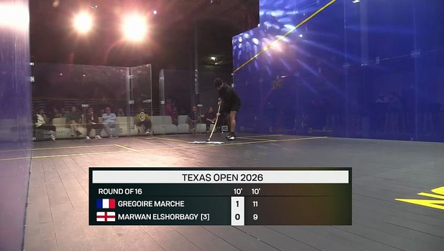 Grégoire Marche - Marwan El Shorbagy - Texas Open - 2eme tour (hommes)