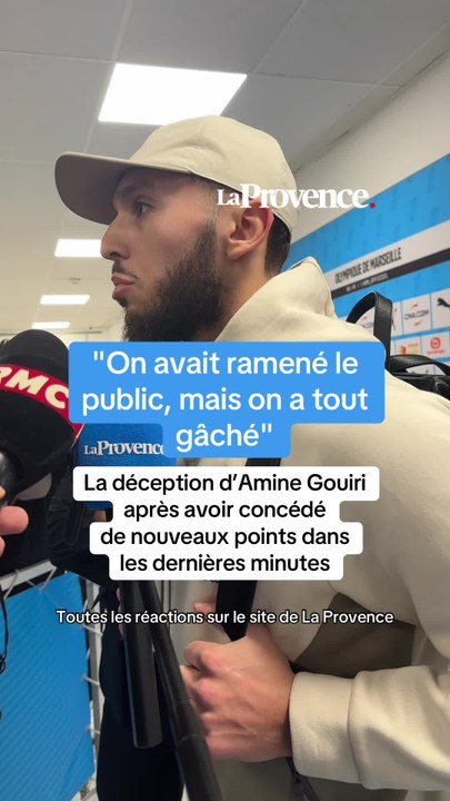 OM-Strasbourg : "On avait ramené le public mais on a tout gâché", regrette Gouiri