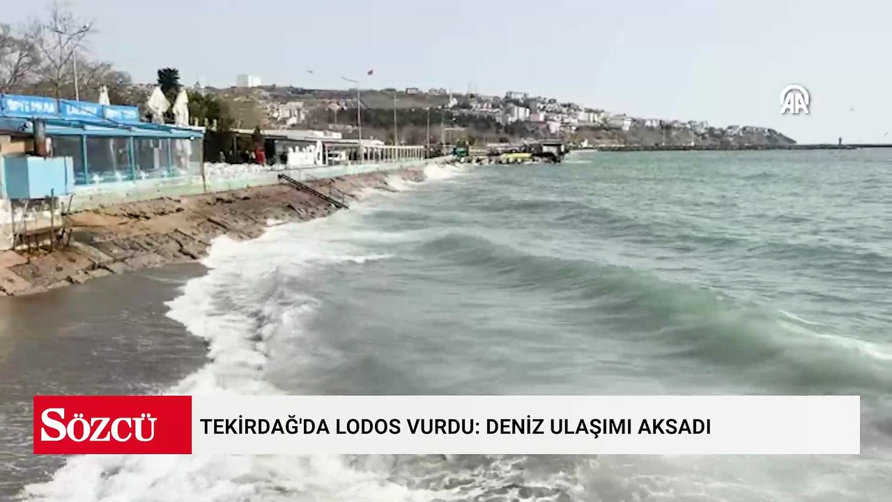 Tekirdağ'da lodos vurdu: Deniz ulaşımı aksadı