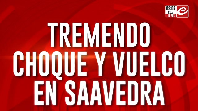 Choque y vuelco en Saavedra: hay al menos 5 heridos