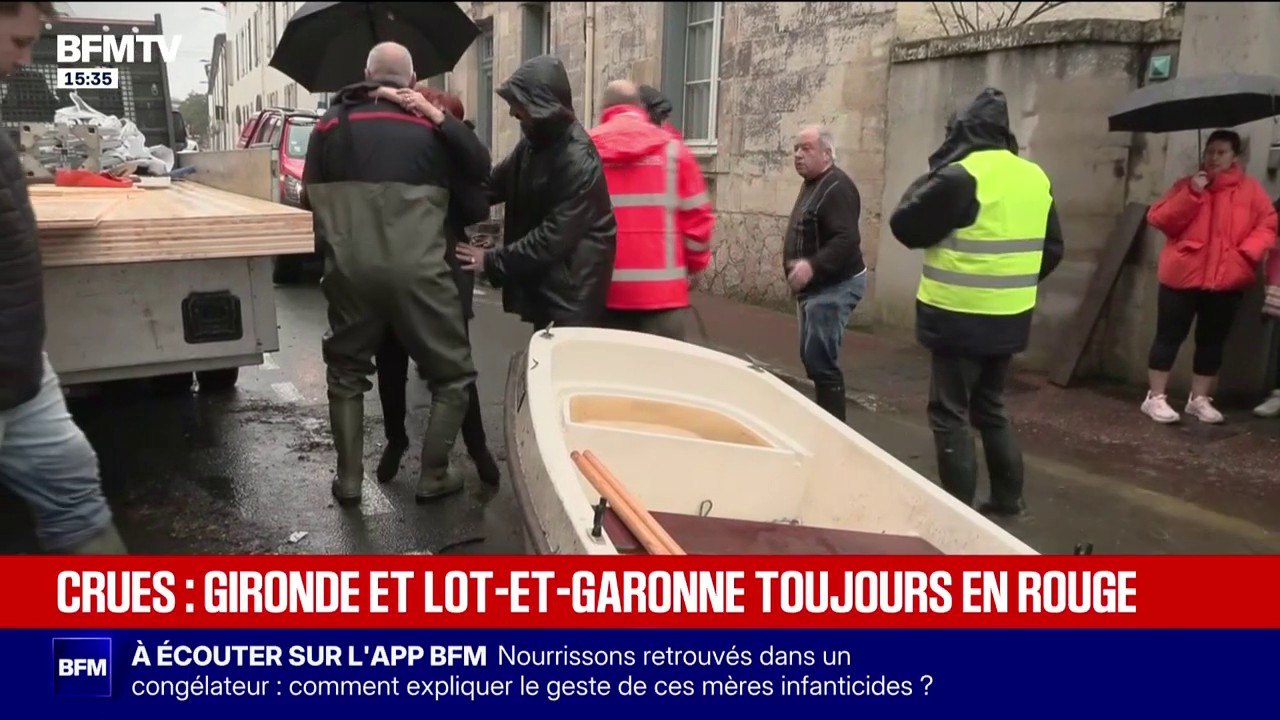 Crues: la Gironde et le Lot-et-Garonne sont toujours en vigilance rouge