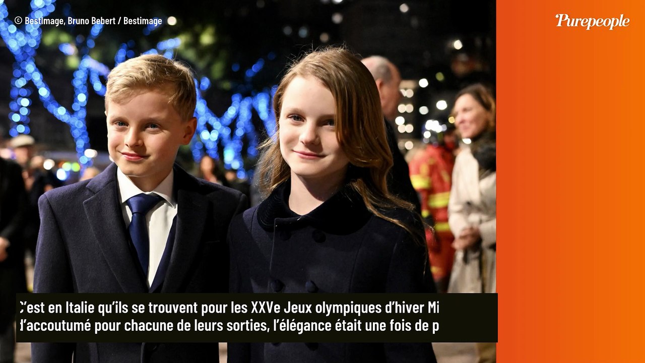 Charlene et Albert de Monaco avec leurs enfants...