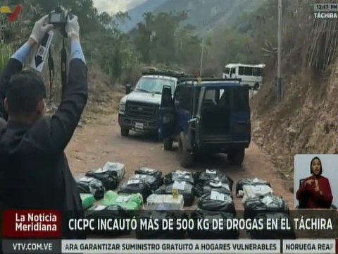 Funcionarios del CICPC incautaron más de 560 kilos de sustancias estupefacientes en el edo. Táchira
