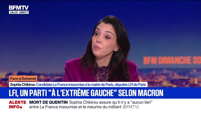 Sophia Chikirou, candidate LFI à la mairie de Paris, affirme qu'aucun Insoumis n'a jamais été condamné pour antisémitisme