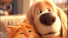 Love between cat and dog Funny video