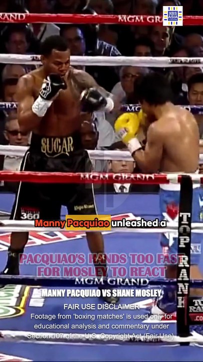 Manny Pacquiao's lightning 1-2 DROPS Shane Mosley in a FLASH!
