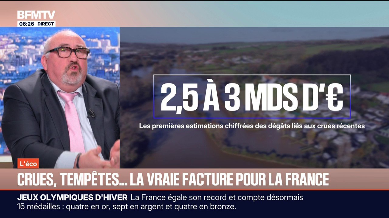 L'ÉCO - Le coût des dégâts liés aux crues récentes estimé entre 2,5 et 3 milliards d'euros